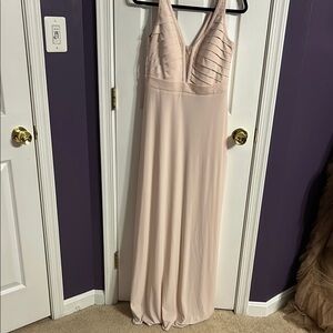 Aidan Mattox Blush Pink Maxi Dress